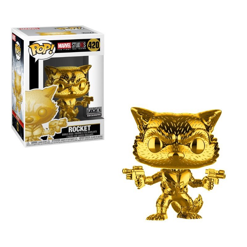 Gold Chrome Rocket Raccoon