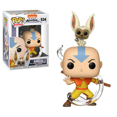 Aang with Momo