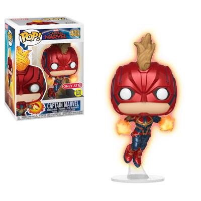 Flying Captain Marvel with Helmet