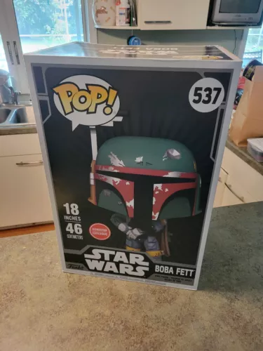 2022 FUNKO POP 537 Boba Fett Star Wars Gamestop Exclusive LARGE 18" Sealed NEW