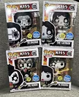 (4) Kiss Funko Pop Glow in The Dark figures - EXCLUSIVE - NEW