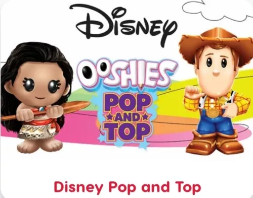 5 Sealed Disney Ooshies Pop and Top, Blind bag Collectible Pencil Topper case