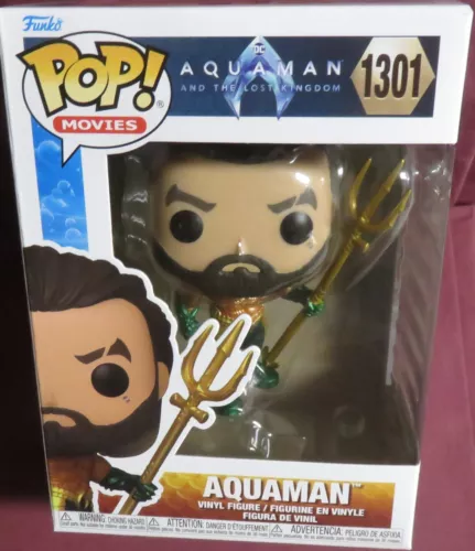 AQUAMAN, #1301, from "AQUAMAN AND THE LOST KINGDOM", 2023 FUNKO POP MOVIES, IN