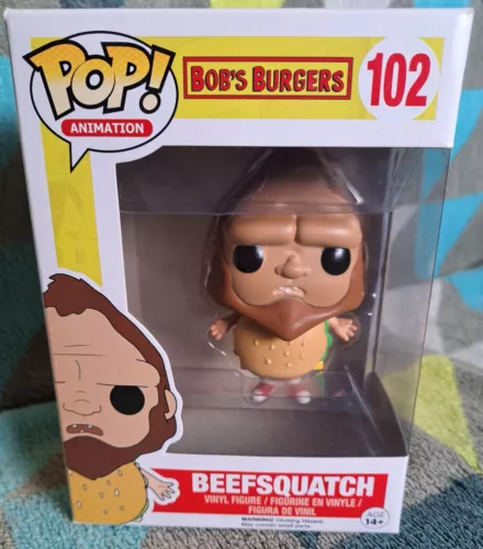 Beefsquatch Pop 102 - Bob's Burgers Funko Pop! 2016 - Vaulted + Protector - RARE