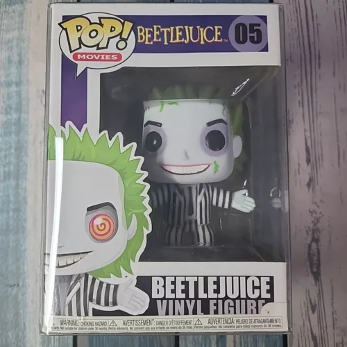 BEETLEJUICE FUNKO MOVIES POP! #05 VINYL FIGURE - NEW with Clear Protector Case