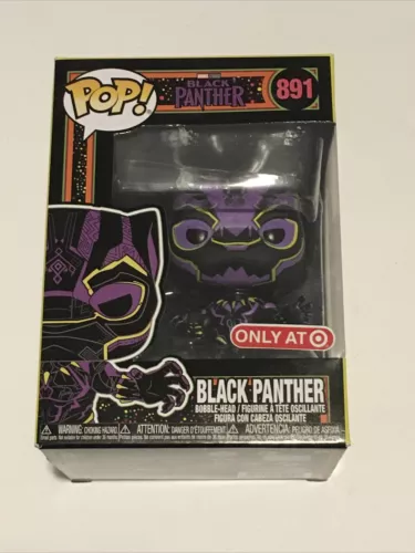 Black Panther Funko Pop 891 Blacklight Target Exclusive (Pop Only) Read Desc