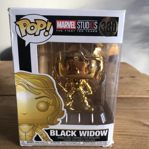 BLACK WIDOW FUNKO POP! CHROME GOLD  #380  MARVEL AVENGERS THE FIRST TEN YEARS