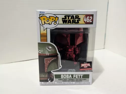 Boba Fett Red Chrome Star Wars Funko Pop! 2022 Target Con Exclusive 462