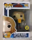 Captain Marvel With Box Funko Pop #444 Glows In The Dark