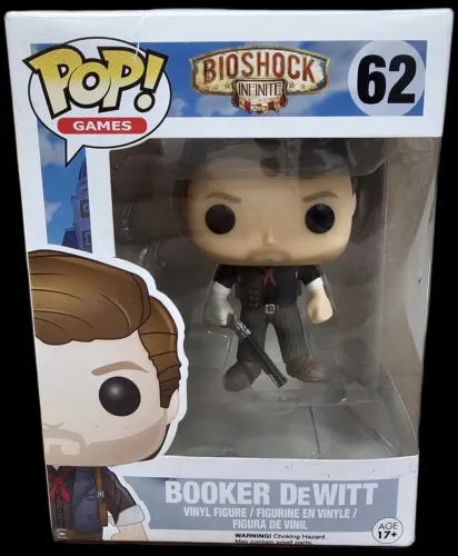 (CAVE) FUNKO POP! GAMES BOOKER DEWITT #62 BIOSHOCK Infinite Vintage Figure