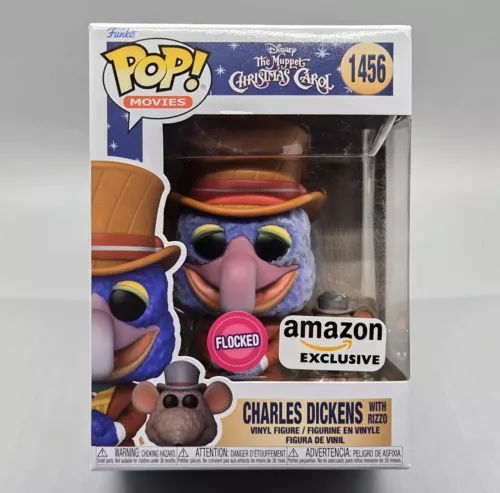 Charles Dickens With Rizzo #1456 ~ Funko Pop Muppet Christmas Flocked Amazon