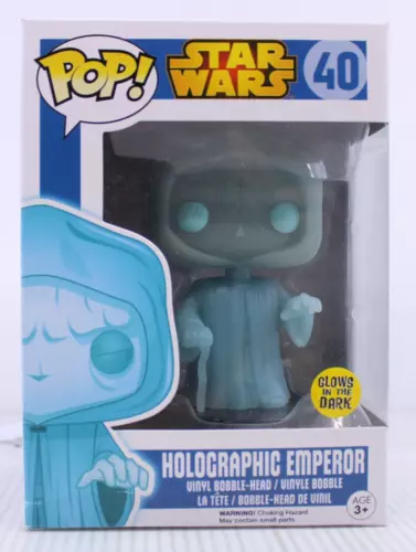 F2 Funko Pop HOLOGRAPHIC EMPEROR Star Wars Vinyl Figure 40