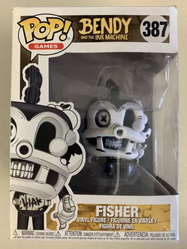 Fisher 387 ~ Bendy and the Ink Machine ~ Funko Pop Vinyl + FREE POP PROTECTOR