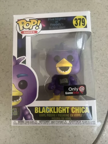 Five Nights at Freddy's Blacklight Chica Funko Pop #379 Gamestop Exclusive