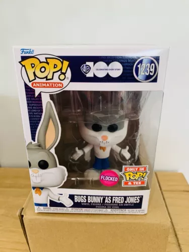 Funko Bugs Bunny As Fred Jones 1239 Flocked WB100 Anniversary Free Protector