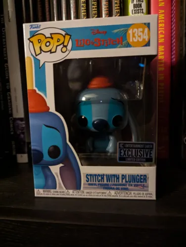 FUNKO Lilo & Stitch Stitch with Plunger Pop! Vinyl Figure #1354 w/ Protector