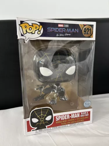 Funko Pop 10 Inch 921 Spider-Man No Way Home Black And Gold Suit