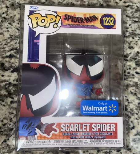 Funko Pop #1232 Scarlet Spider Across the Spider-Verse Walmart W/ Pop Protector.