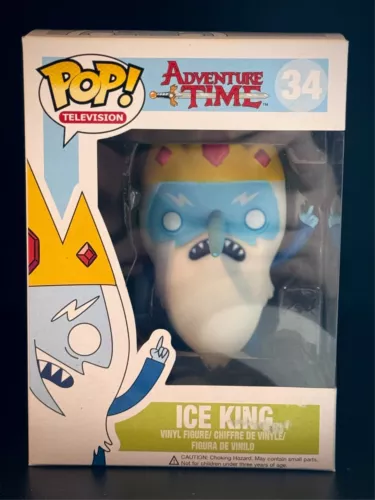 Funko Pop 34 Adventure Time ICE KING Non-Mint Box Slight Shelf Wear