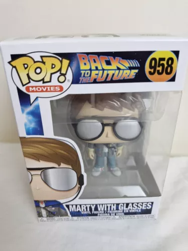 Funko Pop! 958 Movies Back to the Future Marty with Glasses Vinyl Figure Boxed .