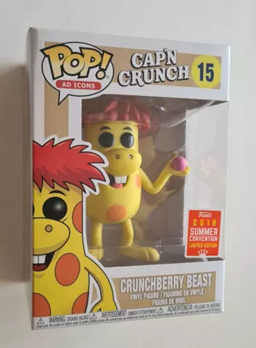 Funko Pop Ad Icons 15 Cap'n Crunch Crunchberry Beast 2018 SDCC Summer Con Exc