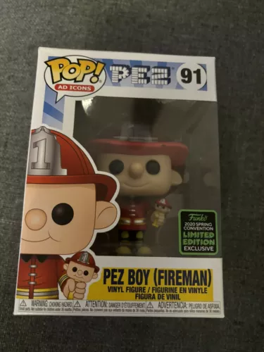 FUNKO POP! AD ICONS PEZ BOY (FIREMAN) #91 2020 SPRING CONVENTION EXCLUSIVE