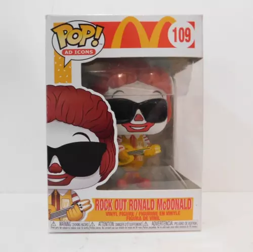 FUNKO POP! AD ICONS--ROCK OUT RONALD MCDONALD--VINYL FIGURE #109--BRAND NEW