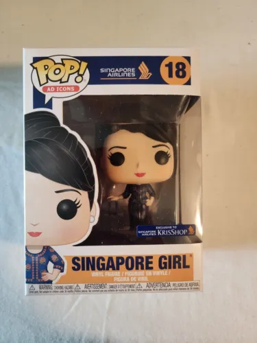 FUNKO POP! AD ICONS * SINGAPORE GIRL * 18 AIRLINE FLIGHT ATTENDANT W/PROTECTOR