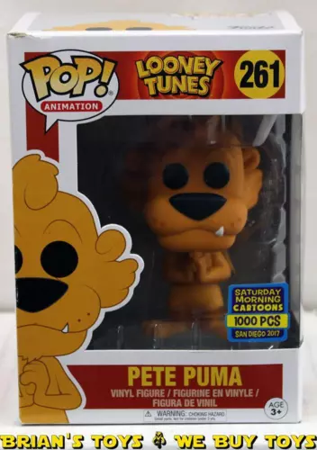 Funko Pop Animation 2017 SDCC Looney Tunes Pete Puma Vinyl Figure #261 NR