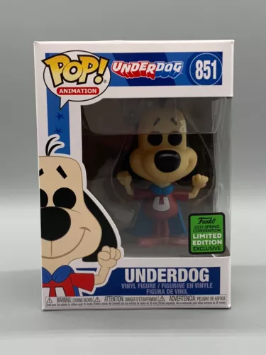 FUNKO POP! ANIMATION #851 UNDERDOG 2021 ECCC EXCLUSIVE W/ PROTECTOR *VAULTED*