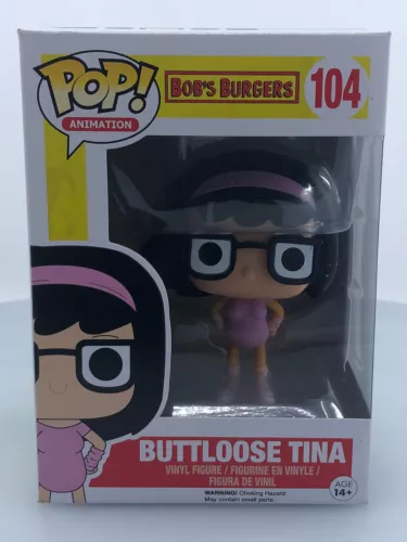 Funko POP! Animation Bob's Burgers Buttloose Tina Belcher #104 DAMAGED BOX