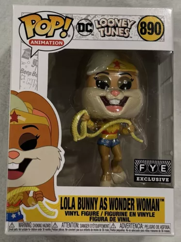 Funko Pop Animation DC Looney Tunes 890 Lola Bunny as Wonder Woman FYE Exclusive