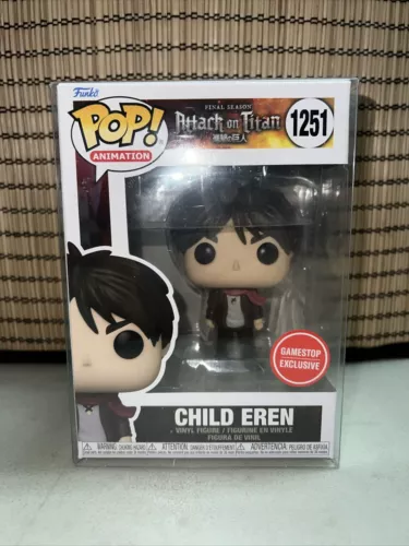 Funko Pop! Attack On Titan Child Eren #1251 (GameStop) Vinyl Figure W/Protector