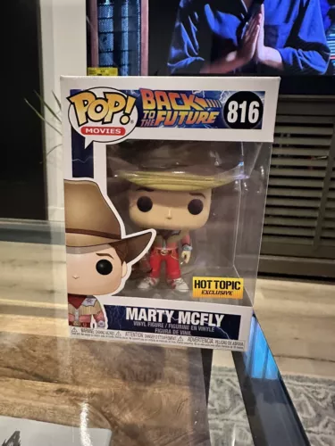 Funko Pop! Back To The Future Marty McFly Cowboy #816 HOT TOPIC EXCL +Protector