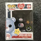 Funko Pop Care Bears America Cares Bear Translucent Glitter #638 + Protector