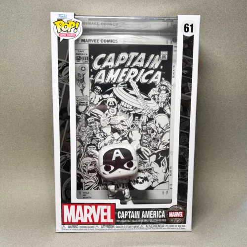 Funko Pop Comic Cover: Captain America #61 Black & White Figure Marvel 85th