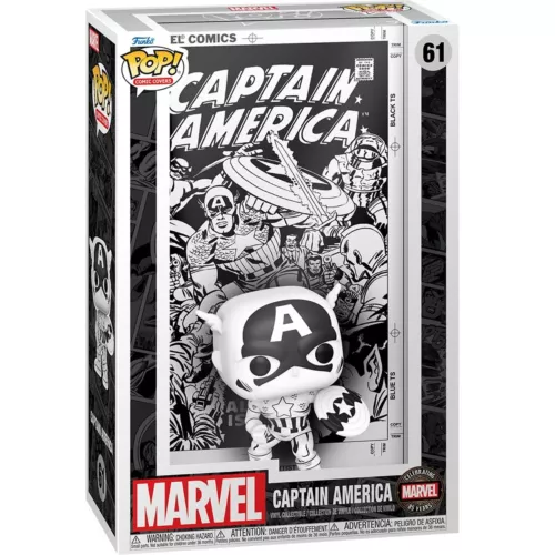 Funko Pop Comic Cover: Captain America #61 Black & White Figure