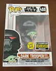 Funko Pop Dark Trooper with Grogu 488 Star Wars - Glow-in-the-Dark EE Exclusive