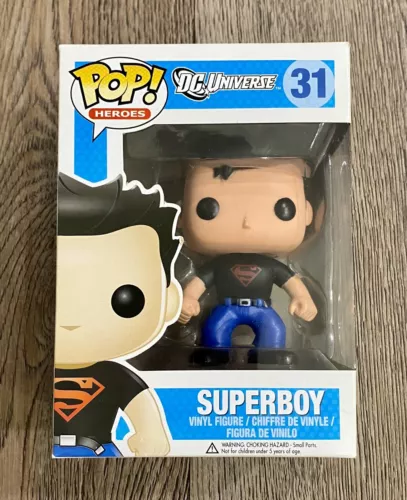 Funko Pop! DC Heroes - Superboy #31 Vaulted (2013) w/ Protector