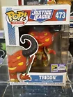 Funko POP! DC Justice League Trigon SDCC 2023 Official Con Sticker In Protector