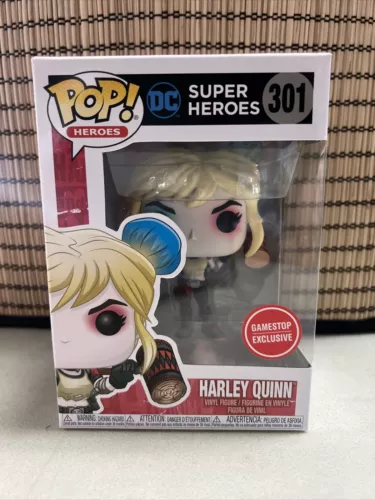 Funko Pop! DC Super Heroes Harley Quinn #301 (Gamestop) Vinyl Figure