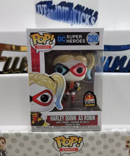 Funko POP! DC Super Heroes Harley Quinn as Robin #290 LACC 2019 & Hot Topic Exc.