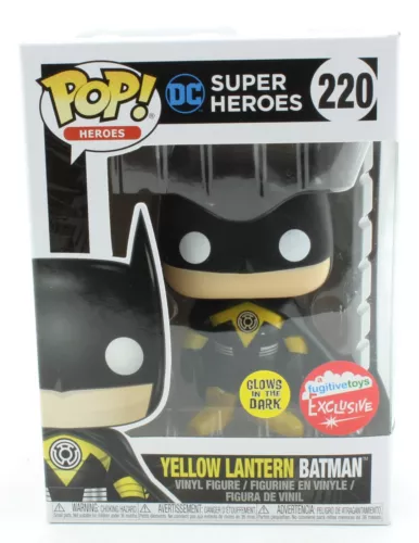 Funko Pop! - DC Superheroes Yellow Lantern Batman 220 Glow Fugitive Toys Vinyl