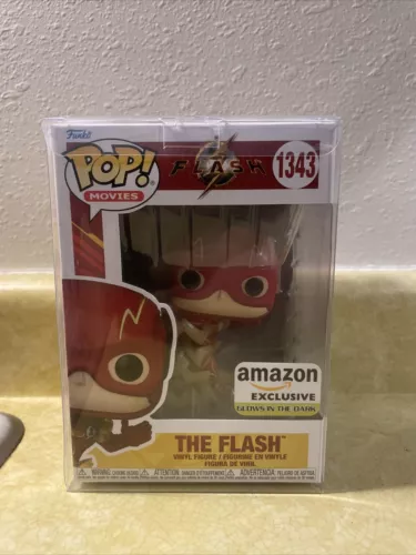 Funko Pop! DC’s The Flash-The Flash #1343 Amazon Exclusive GITD In Protector!