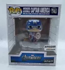 Funko Pop! Deluxe Avengers Assemble Captain America Amazon #589 NEW IN BOX