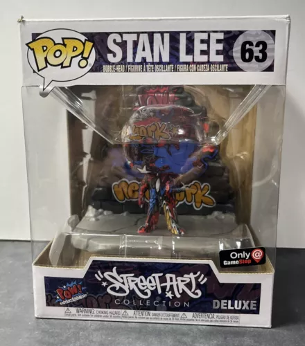 Funko Pop! Deluxe: Marvel Street Art STAN LEE #63 GameStop Exclusive Vinyl NIB