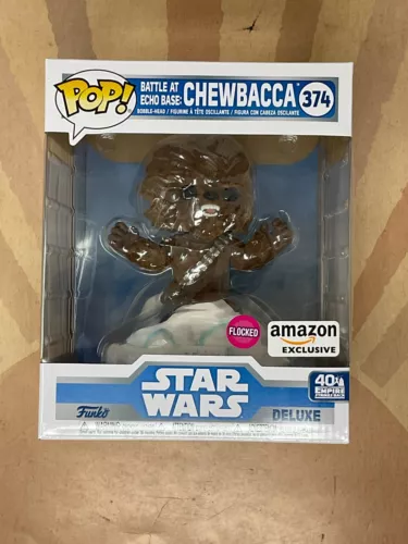 Funko POP! Deluxe Star Wars Battle at Echo Base Chewbacca Flocked #374 #G