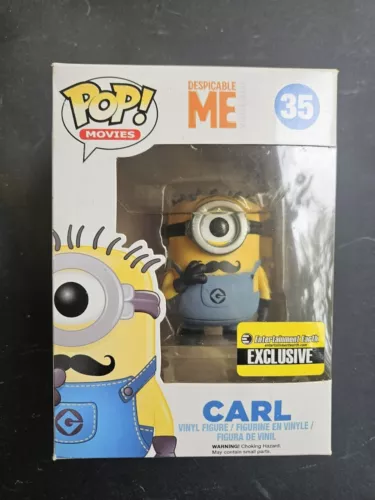 Funko Pop Despicable Me #35 Mustache Carl Entertainment Earth Exclusive