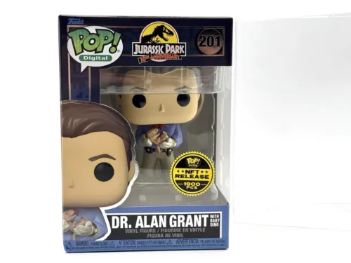 Funko POP! Digital Dr Alan Grant w/baby dino #201 - Jurassic Park 1900pcs