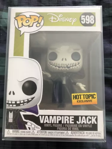 Funko POP! Disney # 598 Vampire Jack Metallic Hot Topic Exclusive w/Protector